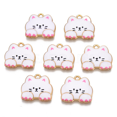Rack Plating Printed Alloy Pendants ENAM-N055-177A-1