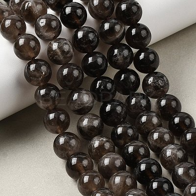 Natural Smoky Quartz Beads Strands X-G-B167-A09-10mm-1