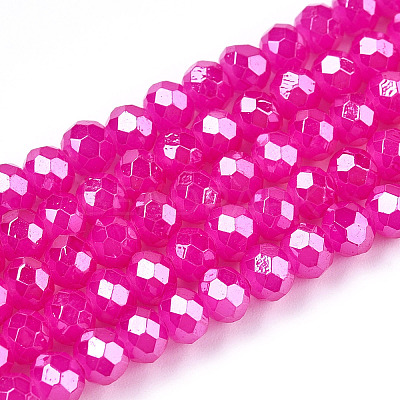 Baking Paint Glass Beads Strands DGLA-A034-J4mm-C01-1