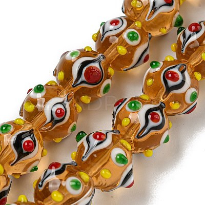 Handmade Lampwork Beads Strands LAMP-N025-05B-1