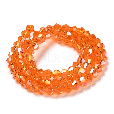Transparent Electroplate Glass Beads Strands GLAA-F029-2mm-A11-1