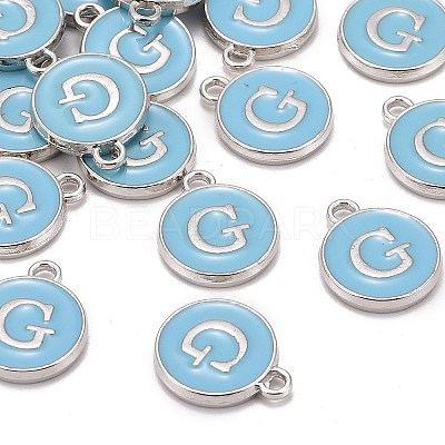 Platinum Plated Alloy Enamel Charms LS-ENAM-S118-04G-P-1