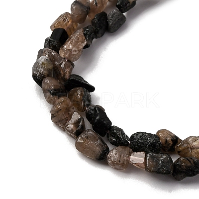 Natural Chiastolite Beads Strands G-I389-A26-1