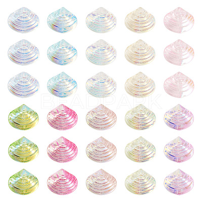 100Pcs 10 Colors Electroplated Transparent Glass Beads Strands GLAA-TA0003-83-1
