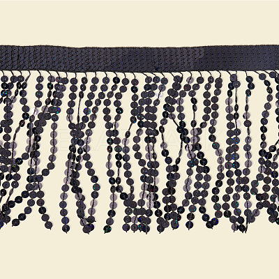 Polyester Sequin Paillette Fringe Tassel Trim OCOR-WH20071-002B-1