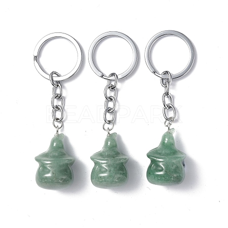 Natural Green Aventurine Keychains KEYC-P011-04P-06-1