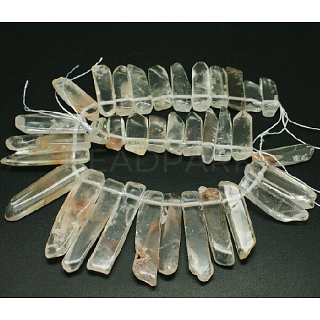 Chip Natural Quartz Crystal Graduated Beads Strands - Beadpark.com