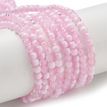 Crackle Glass Beads Strands GLAA-U001-4mm-03-1