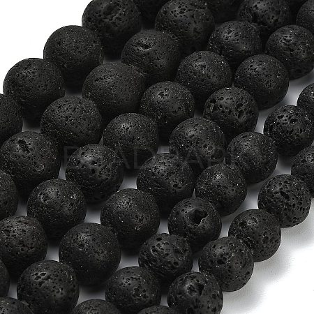 Natural Lava Rock Round Beads Strands G-M169-20mm-03-1