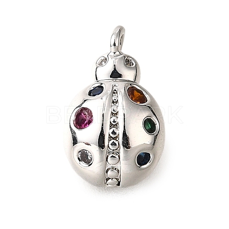 Brass Micro Pave Cubic Zirconia Pendants KK-D356-19P-1