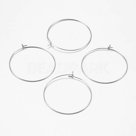 316 Surgical Stainless Steel Hoop Earrings Findings STAS-F149-32P-B-1