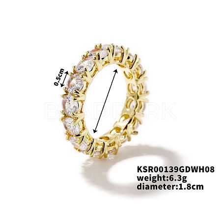 Fashionable European and American Style Brass Rhinestone Ring for Unisex YJ2734-6-1