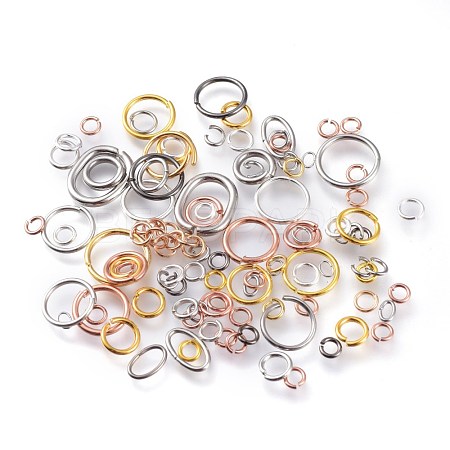 Brass & Stainless Steel Open Jump Rings STAS-XCP0001-18-1