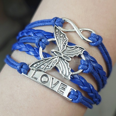 Imitation Leather Multi-strand Bracelets WG22DAF-07-1