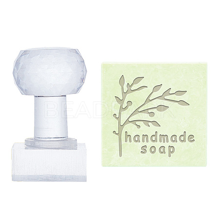 Clear Acrylic Soap Stamps DIY-WH0438-027-1