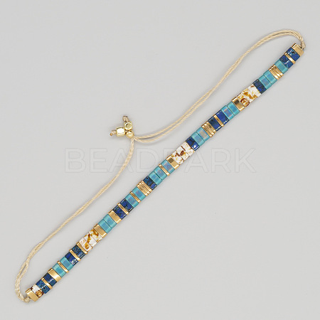Vintage Ethnic Style Adjustable Glass Tila Beaded Handmade Slider Bracelets for Women LS-ZN9527-9-1