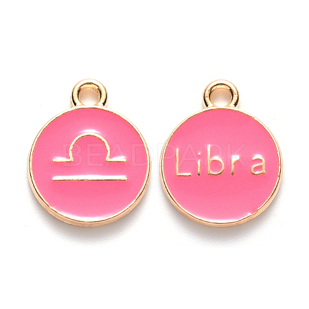 Alloy Enamel Pendants X-ENAM-S124-01B-03K-1