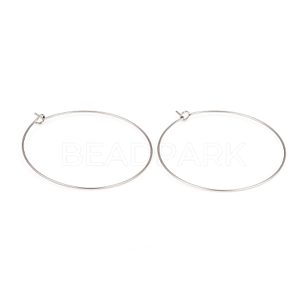 316L Surgical Stainless Steel Hoop Earring Findings STAS-G229-07P-02A-1