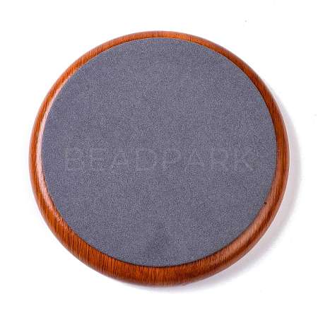 Flat Round Wood Pesentation Jewelry Bracelets Display Tray ODIS-P008-15C-02-1