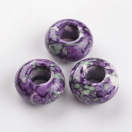 Dyed Rondelle Natural Ocean White Jade Beads G-D782-11-1