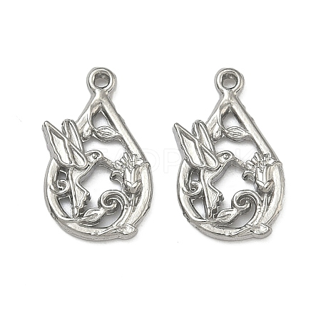 304 Stainless Steel Pendants STAS-P446-07P-1