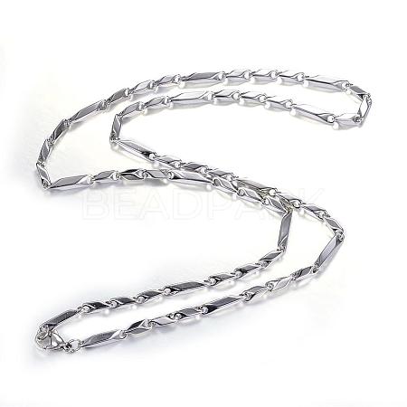 201 Stainless Steel Link Chain Necklaces STAS-F028-07-1