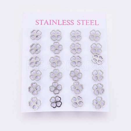 304 Stainless Steel Stud Earrings EJEW-L227-078P-1