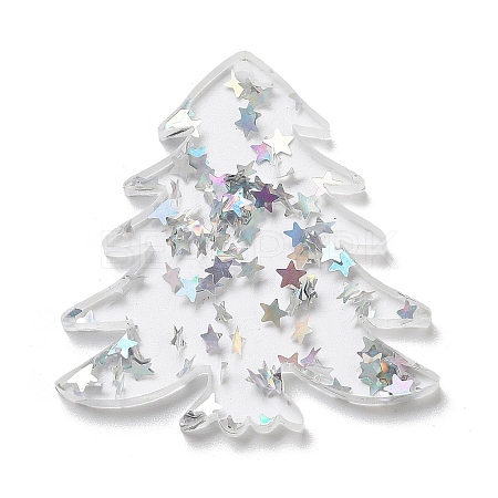 Christmas Theme Opaque Printed Acrylic Pendants SACR-Z005-02E-1
