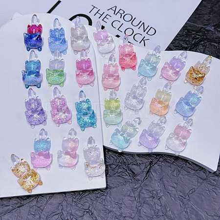 Luminous Transparent Resin Cabochons CRES-L045-17-1