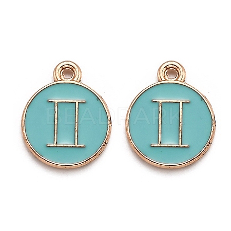 Alloy Enamel Pendants ENAM-S124-01B-13I-1