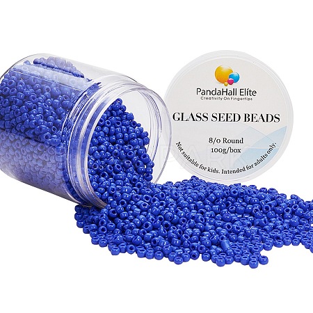   8/0 Round Glass Seed Beads SEED-PH0005-08-1