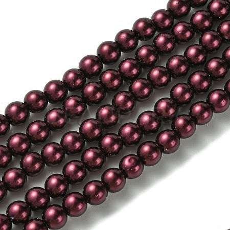 Eco-Friendly Grade A Glass Pearl Beads HY-J002-6mm-HX087-1
