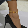 Fashionable Geometric Irregular Gold Flower Anklet for Women in 18K Gold Plated ZY8852-1