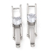 Rack Plating Brass Micro Pave Cubic Zirconia Watch Band Clasps KK-A234-016P-02-1