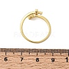 Adjustable Brass Micro Pave Cubic Zirconia Cuff Open Rings CU-CBABA66-05G-5