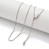 Brass Box Chain Necklaces for Women NJEW-G084-12P-1
