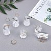 Jewelry Finger Rings Holders Organic Glass Ring Display Stand Sets RDIS-FG0001-05-2