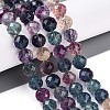 Natural Rainbow Fluorite Beads Strands G-S345-10mm-29-2