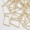 Smooth Surface Alloy Open Back Bezel Pendants PALLOY-S117-130-2