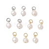 10Pcs 2 Colors Natural Cultured Freshwater Pearl Potato Charms PALLOY-JF03920-1
