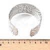 35MM 304 Stainless Steel Textured Flower Wide Cuff Bangles for Women SA-CBAB767-33P-5