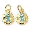 Rack Plating Brass Enamel Charms X-KK-K392-06G-1