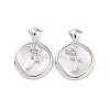 Brass Shell Pendants KK-E068-VC131-2
