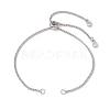 Non-Tarnish 304 Stainless Steel Curb Chain Bracelet Slider Making AJEW-JB01244-02-1