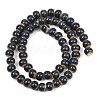 Handmade Fancy Antique Glazed Porcelain Ceramic Round Beads Strands PORC-L019-6mm-07A-3