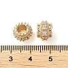 Rack Plating Brass with Cubic Zirconia European Beads KK-M269-16G-3