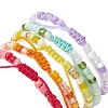 Alloy Tortoise & Glass Seed Braided Bead Bracelet BJEW-JB09750-5