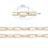 Soldered Brass Paperclip Chains CHC-G005-06G-10