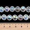 Transparent Electroplate Glass Beads Strands EGLA-N002-34C-B02-3