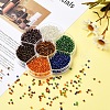 7 Colors Glass Round Seed Beads SEED-YW0001-24B-02-6